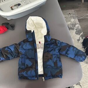 Moncler Blue and Black Camouflage Jacket